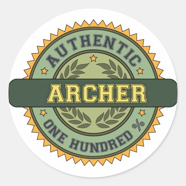 Sticker Rond Archer authentique (Devant)