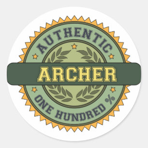 Sticker Rond Archer authentique