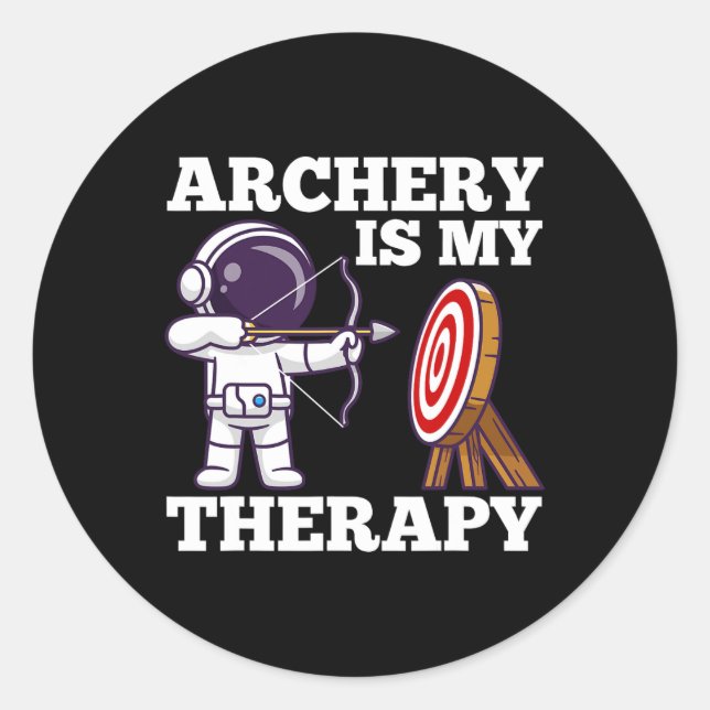 Sticker Rond Archer de chasse au tir à l'arc (Devant)