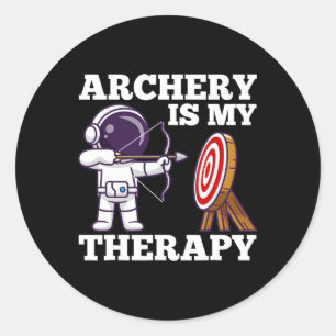 Sticker Rond Archer de chasse au tir à l'arc