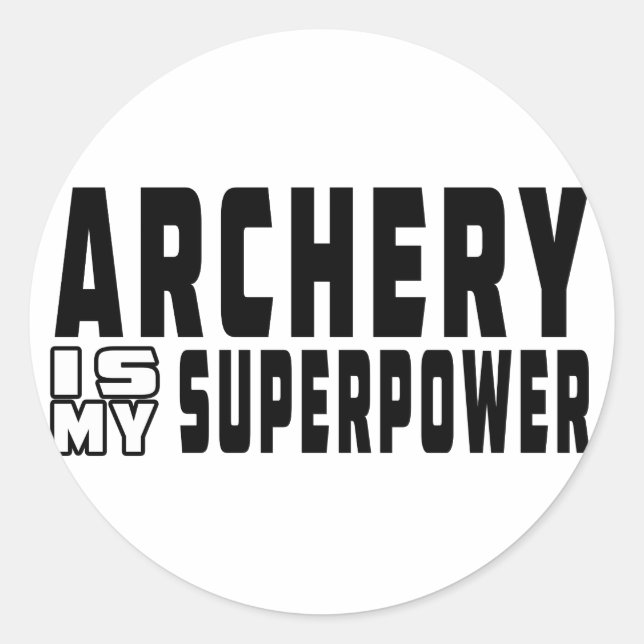 Sticker Rond Archery est mon super-pouvoir (Devant)