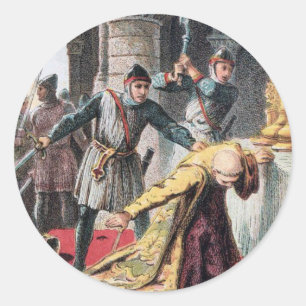 Sticker Rond Archevêque de St Thomas Becket de Cantorbéry