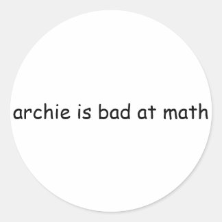 Sticker Rond archie est mauvaise en maths