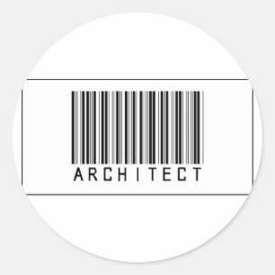 Sticker Rond Architecte de code barre