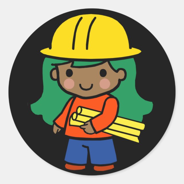 Sticker Rond Architecte / Ingénieur de Futur (Devant)