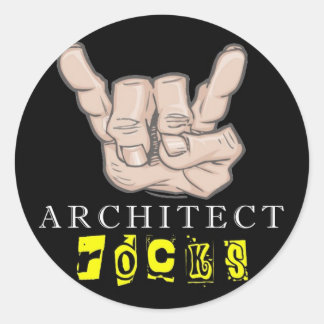 Sticker Rond architecte roches