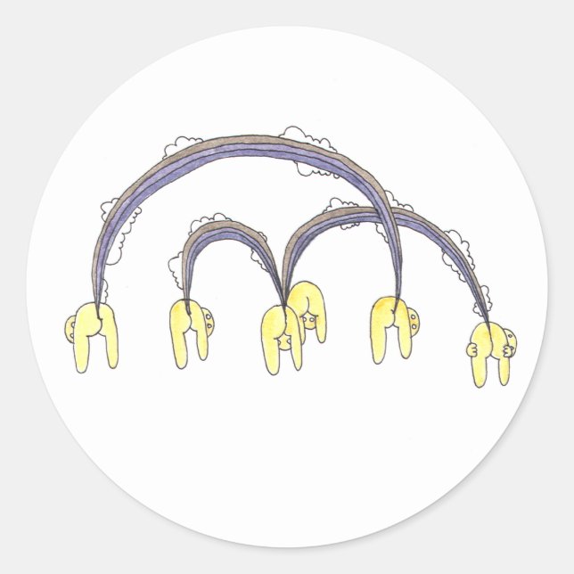 Sticker Rond Arcs-en-ciel (Devant)