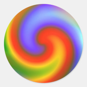 Sticker Rond Arcs-en-ciel