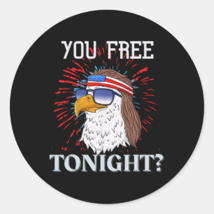 Sticker Rond Are You Free Tonight
