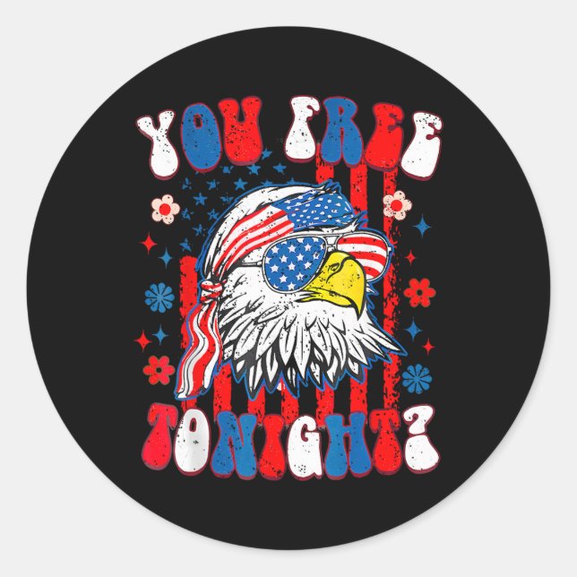 Sticker Rond Are You Free Tonight (Devant)