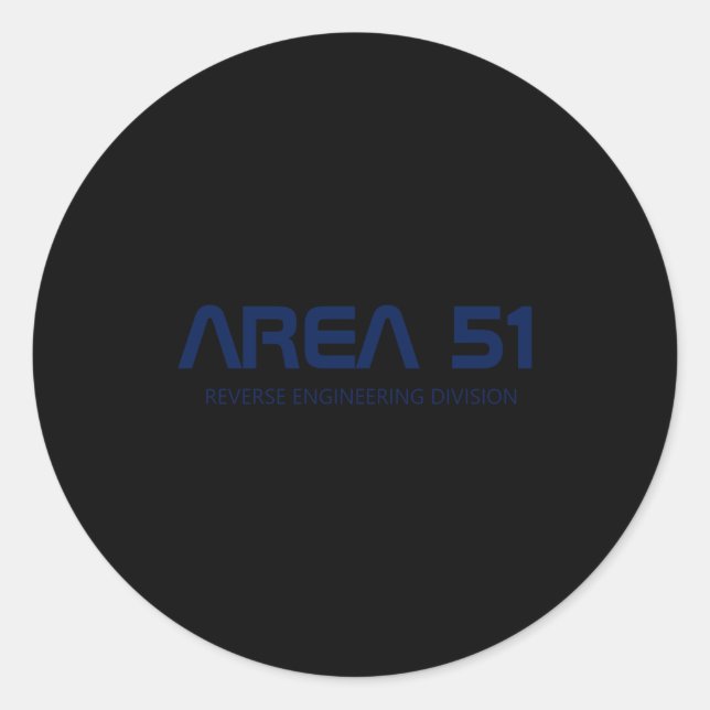 Sticker Rond Area 51 Reverse Engineering Alien Ufo Paranormal  (Devant)