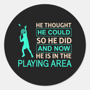 Sticker Rond Arène de jeu de badminton pour badminton