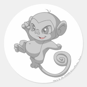 Sticker Rond Argent de Mynci
