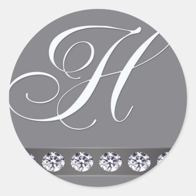 Sticker Rond Argent et cristal (Devant)