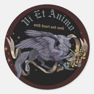 Sticker Rond Argent Griffin