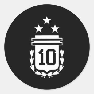 Sticker Rond Argentine 3 Étoiles Drapeau argentin trois étoiles