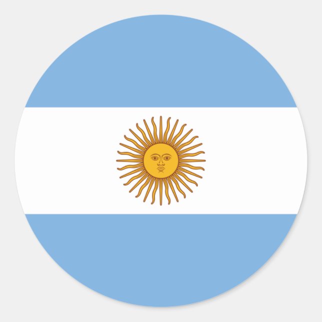Sticker Rond Argentine Drapeau - Bandera Argentine (Devant)