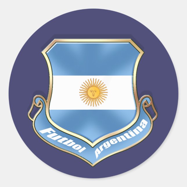 Sticker Rond Argentine fans de football football badge de boucl (Devant)
