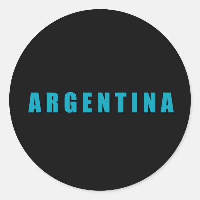 Sticker Rond Argentine, j'aime Argentine (Devant)