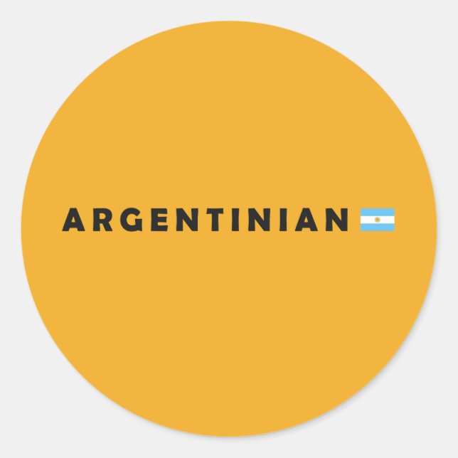 Sticker Rond Argentine, je suis argentin (Devant)