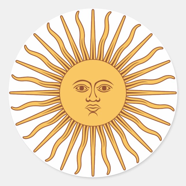 Sticker Rond Argentine Sol de Mayo (Devant)