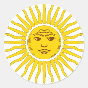 Sticker Rond Argentine Sun