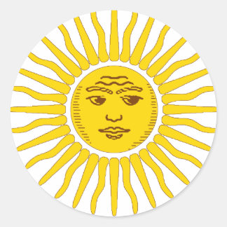 Sticker Rond Argentine Sun