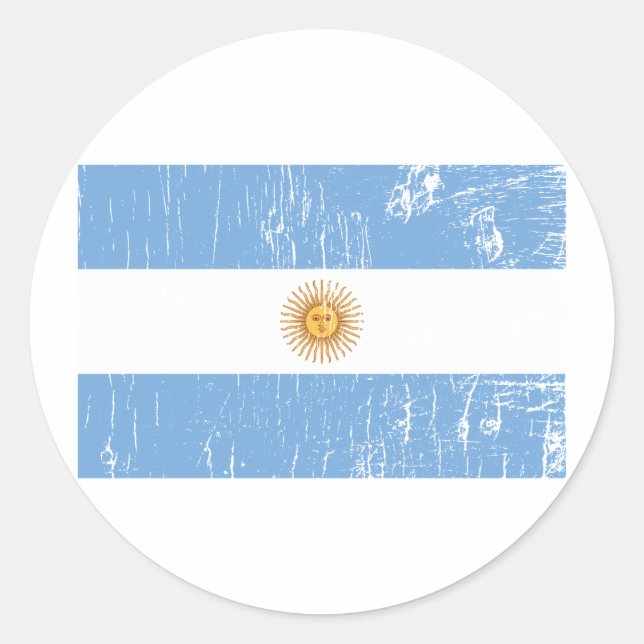 Sticker Rond Argentine vintage (Devant)