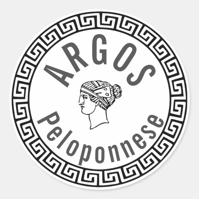 Sticker Rond Argos - Péloponnèse (Grèce) (Devant)