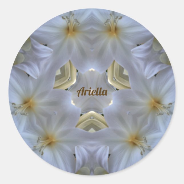 STICKER ROND ARIELLA ~ RELIGIEUX BLANC DE L'EST ~ (Devant)