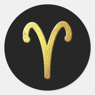 Sticker Rond Aries Gold
