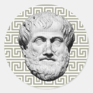 Sticker Rond Aristote philosophe grec