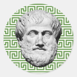 Sticker Rond Aristote philosophe grec