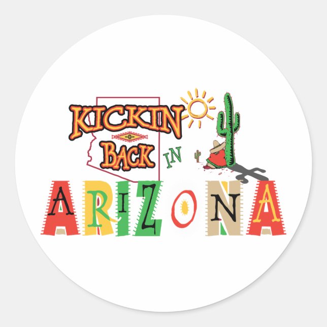 Sticker Rond Arizona (Devant)