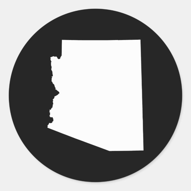 Sticker Rond Arizona en blanc (Devant)