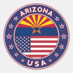 Sticker Rond Arizona, États-Unis