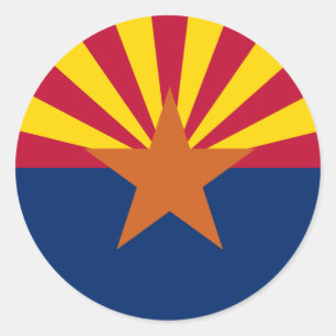 Sticker Rond Arizona Flag Tshirts, Mugs, Vêtements