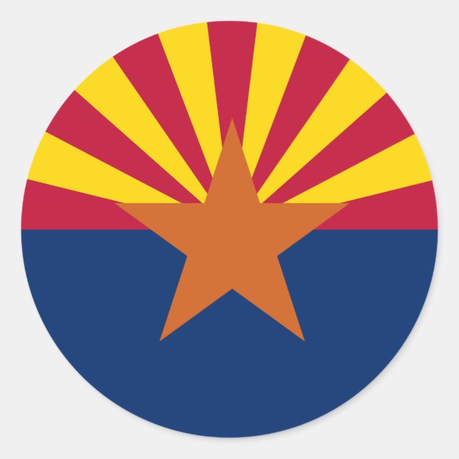 Sticker Rond Arizona Flag Tshirts, Mugs, Vêtements (Devant)