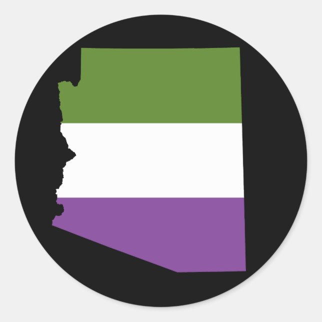 Sticker Rond arizona pride drapeau rayé (Devant)