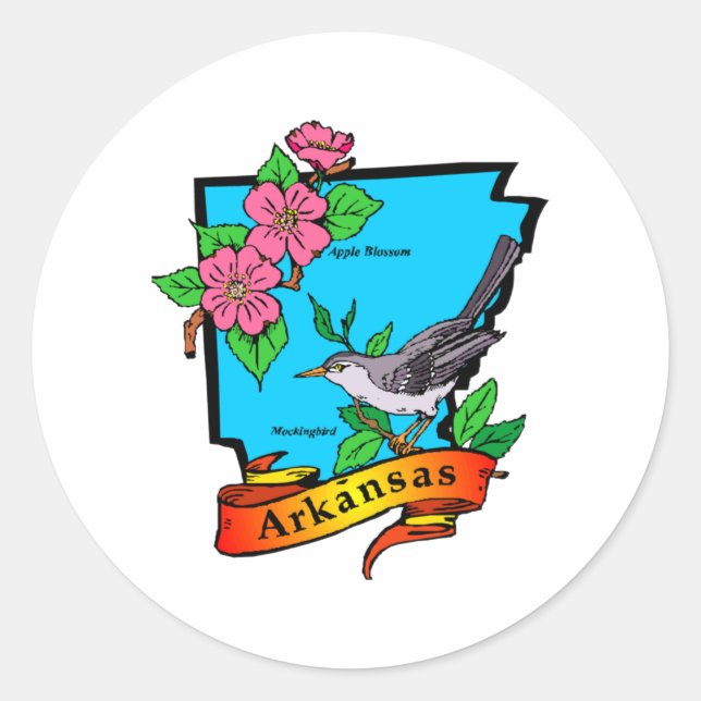 Sticker Rond Arkansas (Devant)