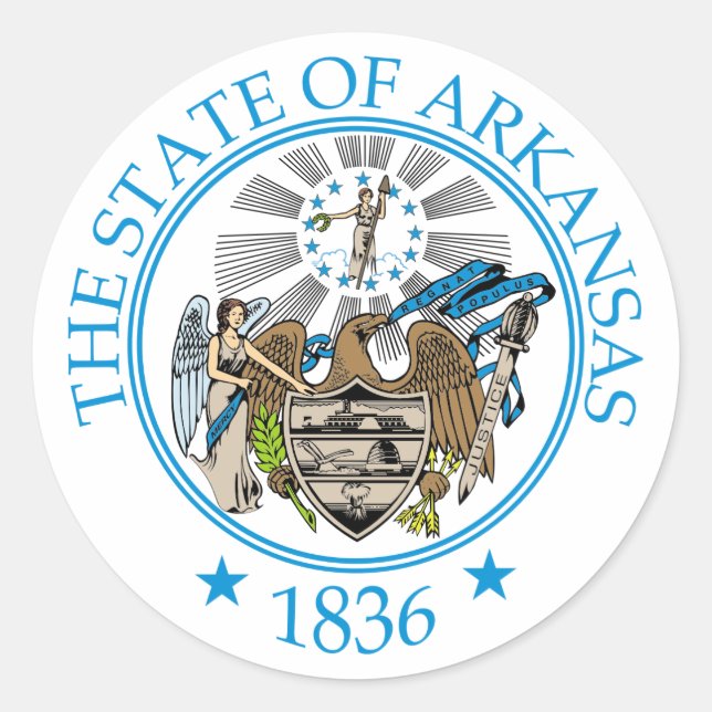 Sticker Rond Arkansas (Devant)