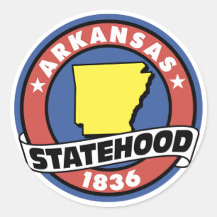 Sticker Rond Arkansas Cadeaux d'État et Tee - shirts