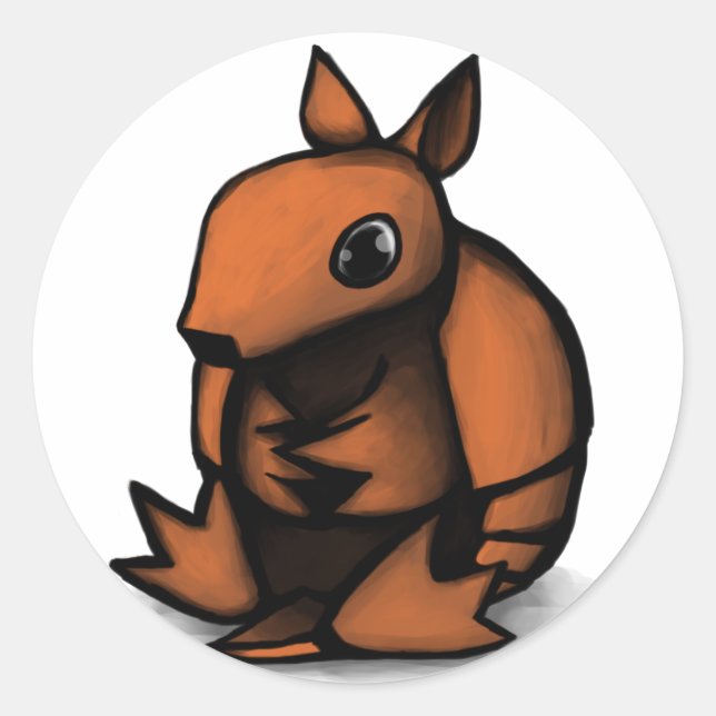 Sticker Rond Armadillo Design (Devant)