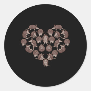 Sticker Rond Armadillo He Armadillo Armadillos