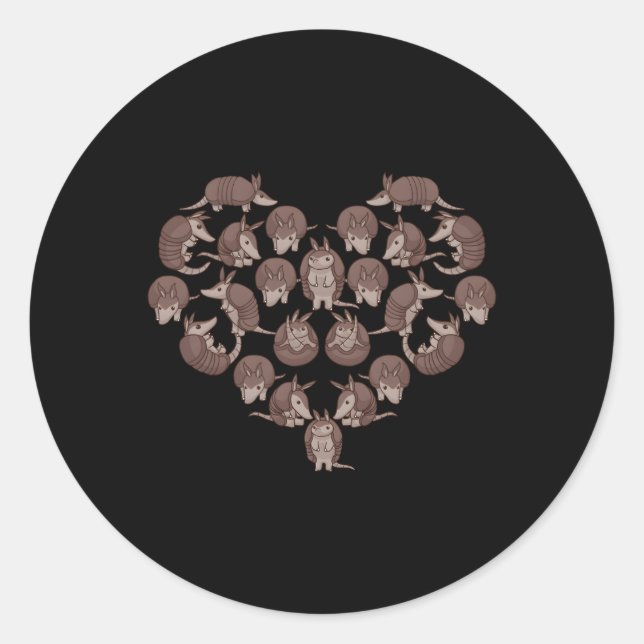Sticker Rond Armadillo He Armadillo Armadillos (Devant)