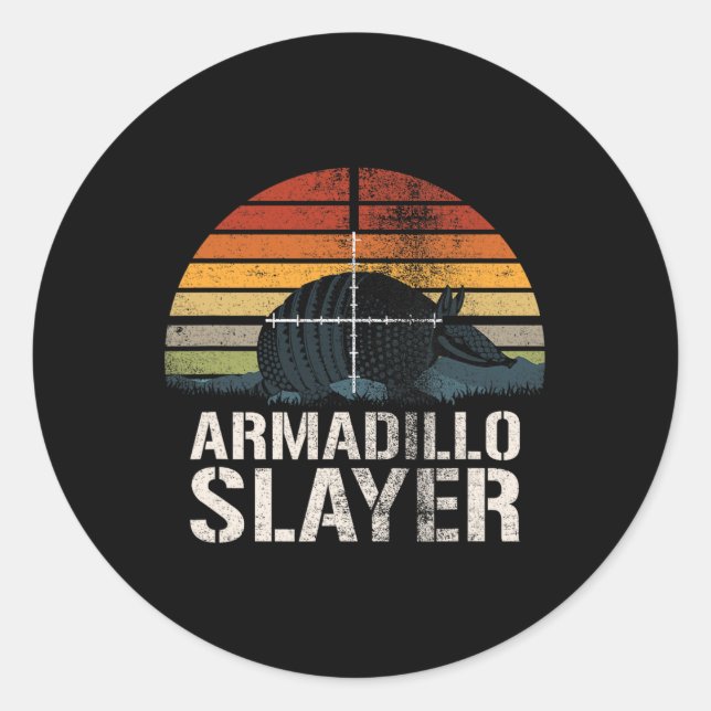 Sticker Rond Armadillo Slayer Armadillo Chasseur Armadillo G (Devant)