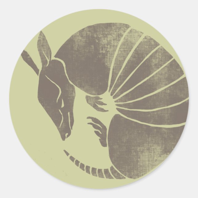 Sticker Rond Armadillo vintage (Devant)