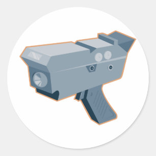 Sticker Rond arme à feu mobile de radar d'appareil-photo de