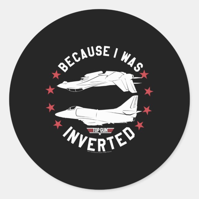 Sticker Rond Arme à feu supérieure inversée (Devant)