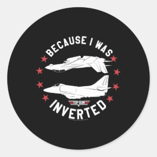 Sticker Rond Arme à feu supérieure inversée